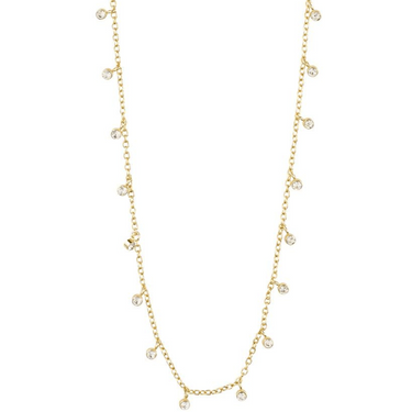 Pilgrim Maja Gold Crystal Multi Drops Fine Necklace