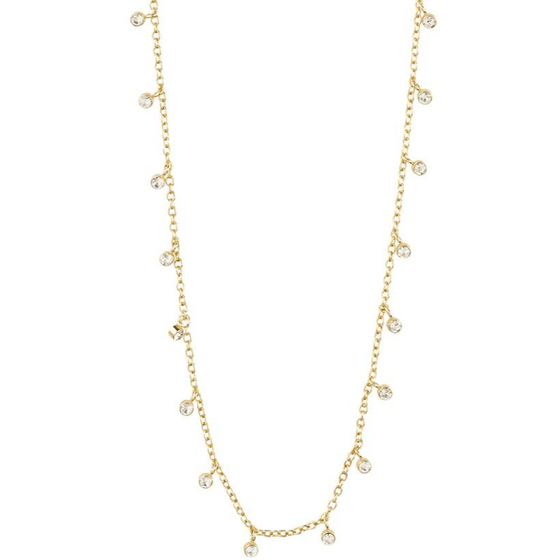 Pilgrim Maja Gold Crystal Multi Drops Fine Necklace