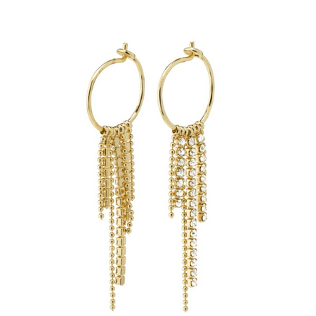 Pilgrim Maja Gold Waterfall Small Hoop Earrings