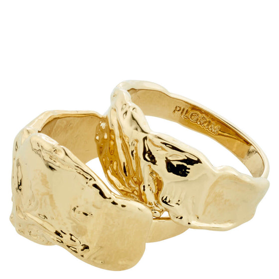 Pilgrim Optimism Organic Shaped Gold Rings