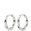 Pilgrim Silver Taffy Large Swirl Hoop Earrings