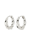 Pilgrim Silver Taffy Medium Swirl Hoop Earrings