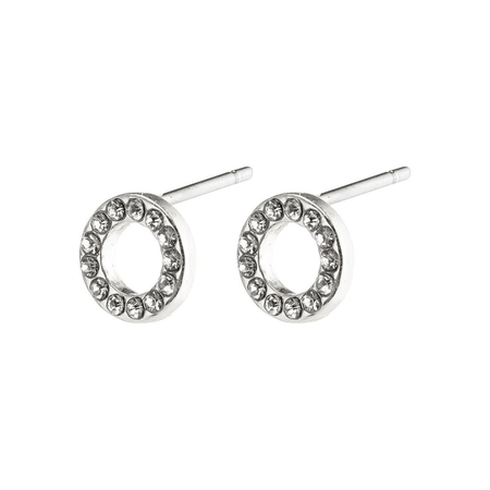 Pilgrim Tessa Silver Halo Earrings