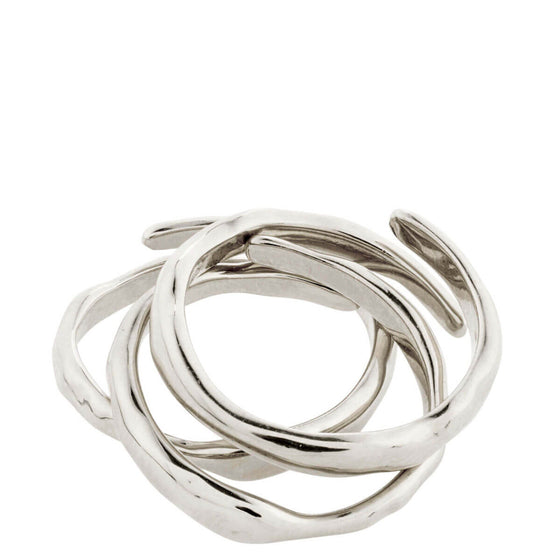 Pilgrim Thankful Silver Stackable Rings