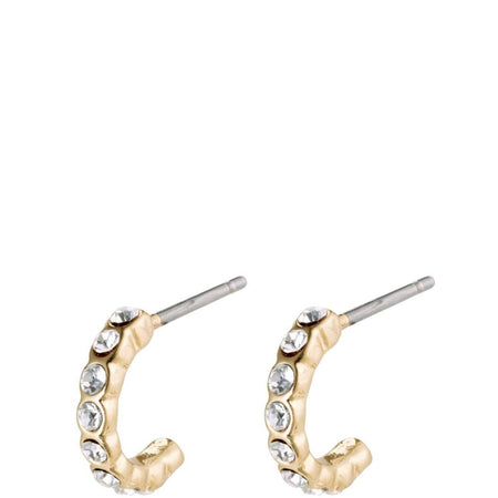 Pilgrim Brigitte Gold Mini Hoop Earrings - Clear