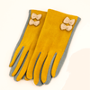 Powder Abigail Gloves - Mustard/Denim