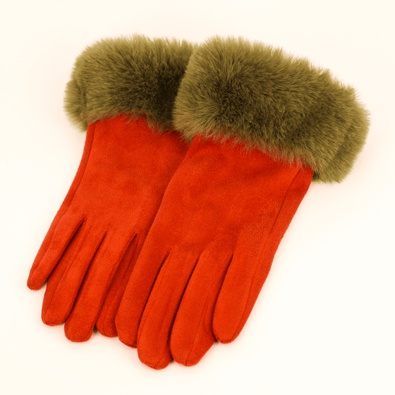 Powder Bettina Gloves - Rust/Olive