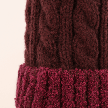 Powder Freya Bobble Hat - Damson