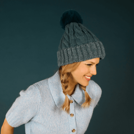 Powder Freya Bobble Hat - Denim