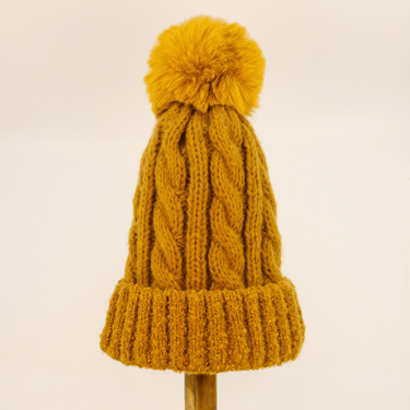Powder Freya Bobble Hat - Mustard
