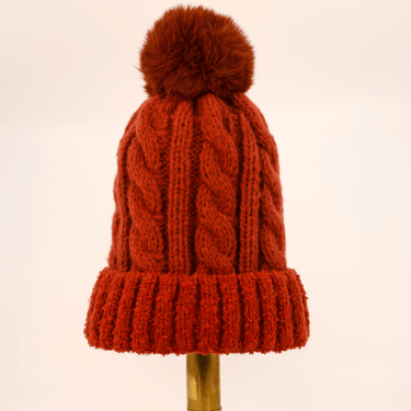 Powder Freya Bobble Hat - Rust