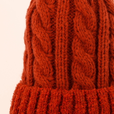 Powder Freya Bobble Hat - Rust