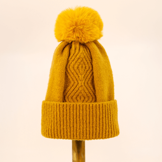 Powder Ingrid Bobble Hat - Mustard