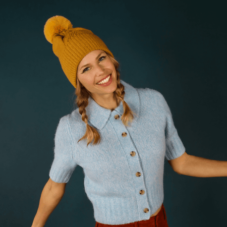 Powder Ingrid Bobble Hat - Mustard