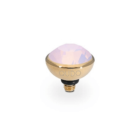 Qudo Bottone 10mm Gold Topper - Rose Opal