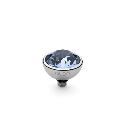 Qudo Bottone 10mm Silver Topper - Light Sapphire