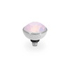 Qudo Bottone 10mm Silver Topper - Rose Opal