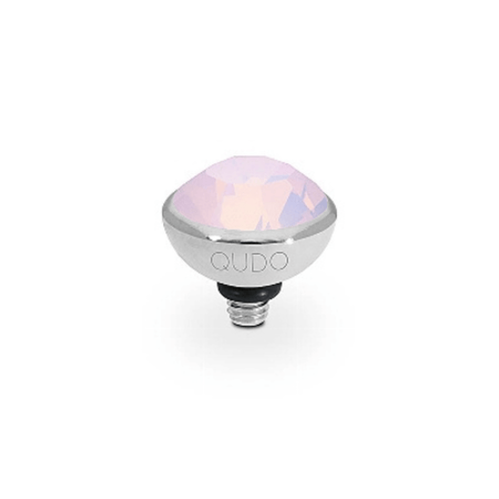 Qudo Bottone 10mm Silver Topper - Rose Opal