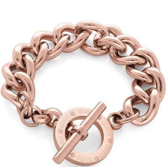 Rose Gold Chunky Cuban Link Chain Bracelet  Classy Women Collection