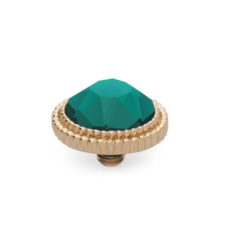 Qudo Fabero 10mm Gold Topper - Emerald