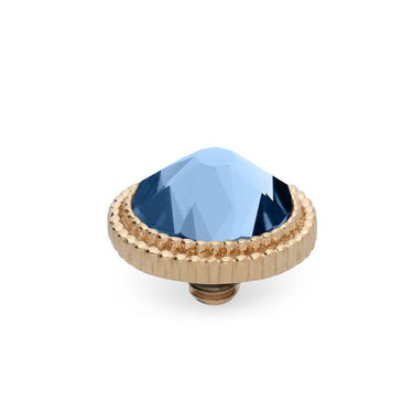 Qudo Fabero 10mm Gold Topper - Light Sapphire