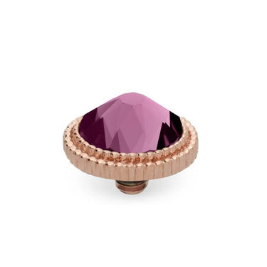 Qudo Fabero 10mm Rose Gold Topper - Amethyst