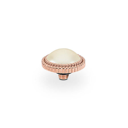 Qudo Fabero 10mm  Rose Gold Topper - Cream Pearl
