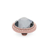 Qudo Fabero 10mm Rose Gold Topper - Silver Night