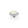 Qudo Fabero 10mm Silver Topper - Cream Pearl