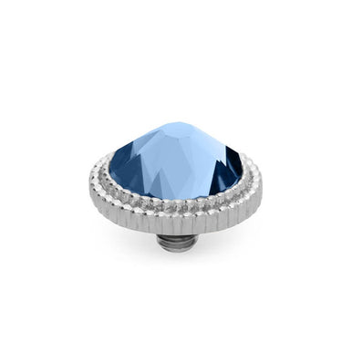Qudo Fabero 10mm Silver Topper - Light Sapphire