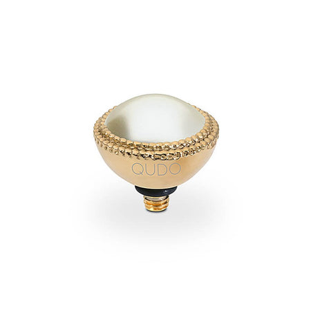 Qudo Fabero 11mm Gold Topper -  Cream Pearl