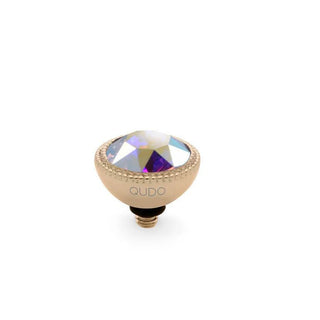 Qudo Fabero 11mm Gold Topper - Crystal Aurora Boreale