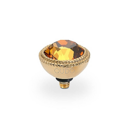 Qudo Fabero 11mm Gold Topper - Light Amber