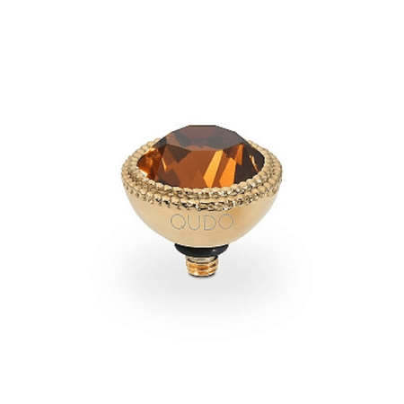 Qudo Fabero 11mm Gold Topper - Smoked Topaz