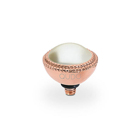 Qudo Fabero 11mm Rose Gold Topper - Cream Pearl