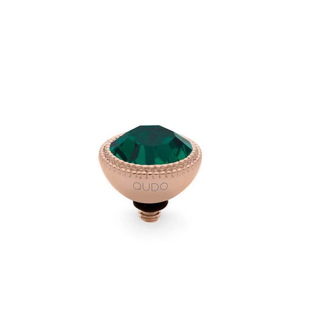 Qudo Fabero 11mm Rose Gold Topper - Emerald