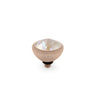 Qudo Fabero 11mm Rose Gold Topper - Light Grey Delite