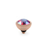 Qudo Fabero 11mm Rose Gold Topper - Light  Siam Shimmer