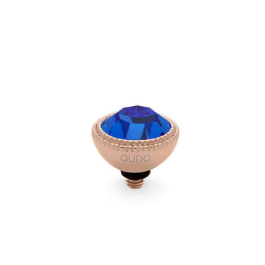 Qudo Fabero 11mm Rose Gold Topper - Sapphire