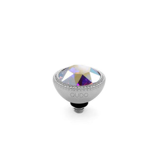 Qudo Fabero 11mm Silver Topper - Crystal Aurora Boreale