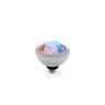 Qudo Fabero 11mm Silver Topper - Light Rose Shimmer