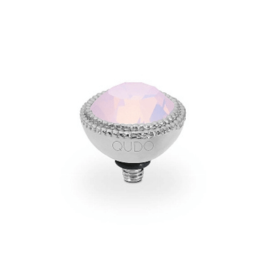 Qudo Fabero 11mm Silver Topper - Rose Opal