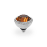 Qudo Fabero 11mm Silver Topper - Smoked Topaz