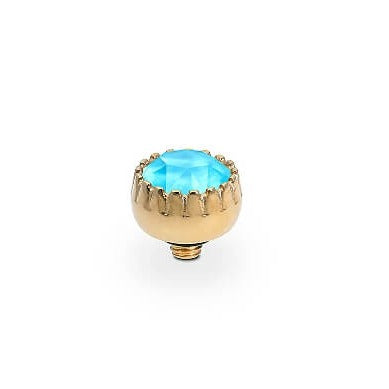 Qudo London 8mm Gold Topper - Azure Blue