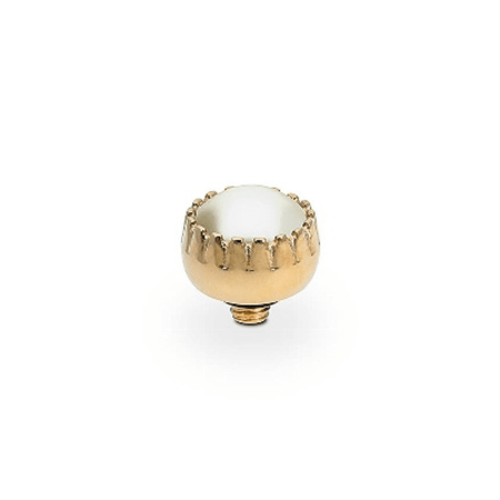 Qudo London 8mm Gold Topper - Cream Pearl