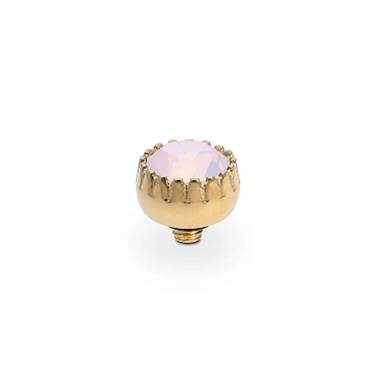 Qudo London 8mm Gold Topper - Rose Opal