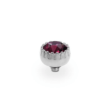 Qudo London 8mm Silver Topper - Amethyst