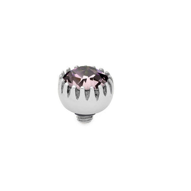 Qudo London 8mm Silver Topper - Light Amethyst