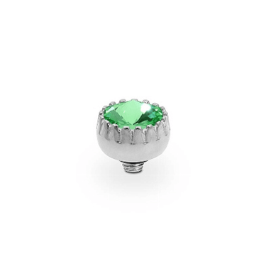 Qudo London 8mm Silver Topper - Peridot
