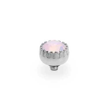 Qudo London 8mm Silver Topper - Rose Opal
